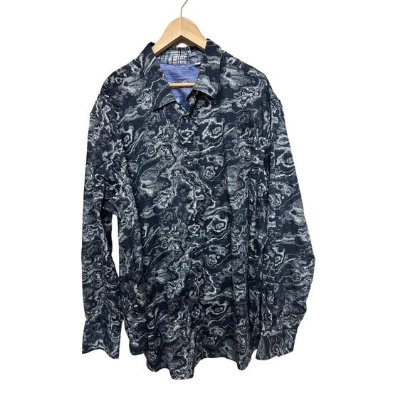 Robert Graham Mens 3XLT Button Front Shirt long Sleeve Abstract Art - Picture 3 of 5